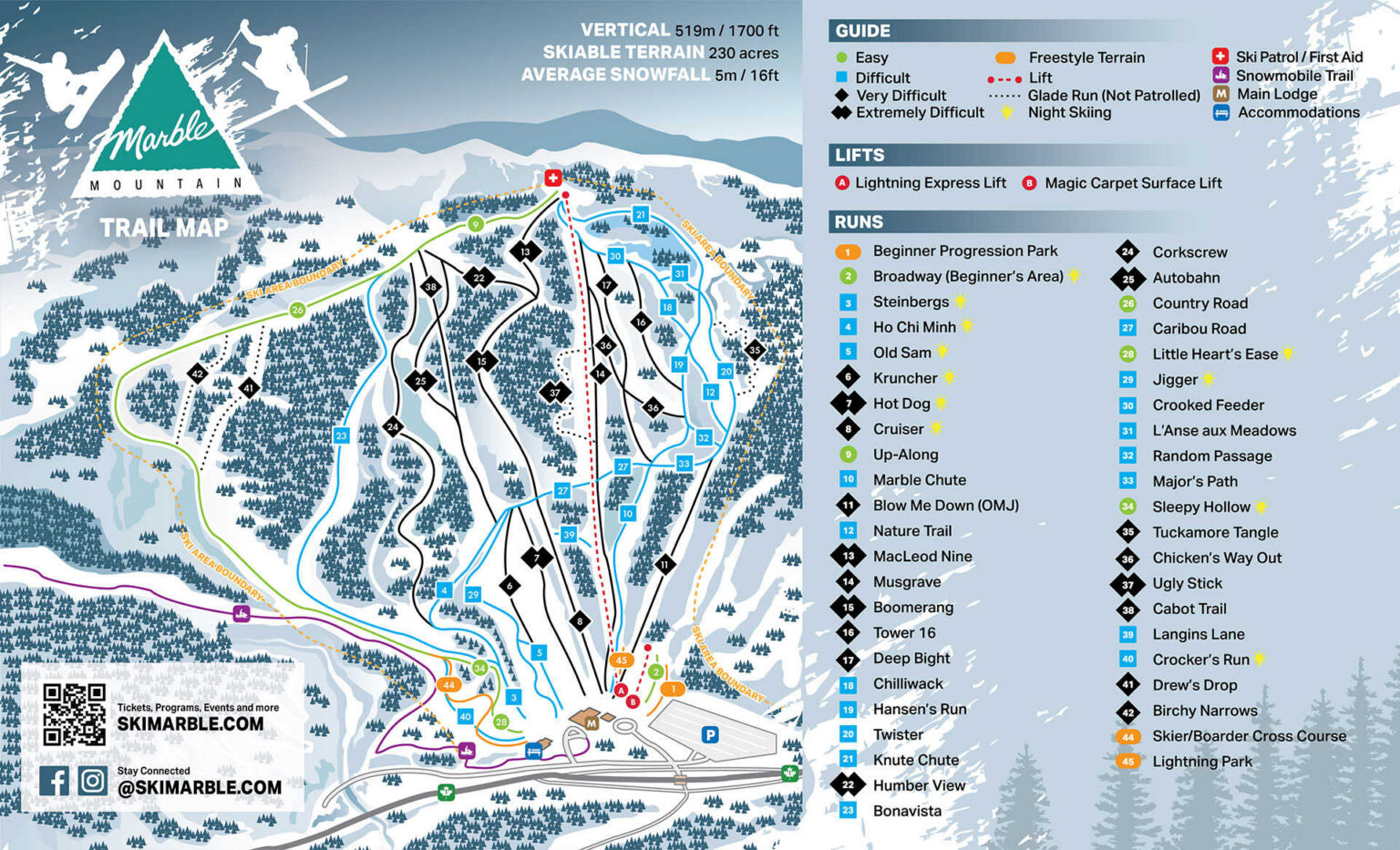 Trail Map - Marble Mountain Resort
